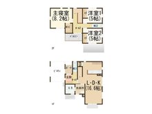 下愛子字二本松（愛子駅） 3280万円 3280万円、3LDK、土地面積113.07㎡、建物面積100.81㎡概略図です。完成後の現況優先となります。