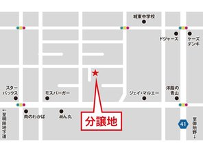 秋田市広面字樋ノ上 現地案内図
