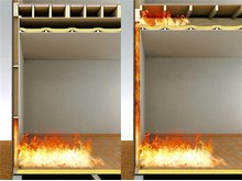 【東北ミサワホーム】ザ・グランヒルズ明石台東Ⅳ期　北街区 【イメージ】独自のファイヤーストップ構造が、火災による被害を最小限にくいとめます。