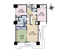 ライオンズマンション中央公園 3LDK、価格1680万円、専有面積78.5㎡、バルコニー面積24.62㎡