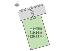 岡字駅前北 350万円 土地価格350万円、土地面積419.16㎡