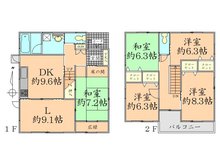 四郎丸字吹上 1680万円 1680万円、5LDK、土地面積149.21㎡、建物面積131㎡間取り図