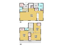 深芝 1480万円 1480万円、2LDK+2S（納戸）、土地面積201.41㎡、建物面積97.49㎡２階は３部屋に間取り変更可能！