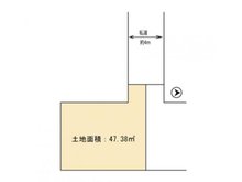 芝下２（蕨駅） 1480万円 土地価格1480万円、土地面積47.38㎡区画図