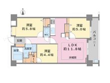 アリュージュ大泉学園 3LDK、価格4980万円、専有面積61.54㎡、バルコニー面積7.99㎡■専有面積：６１．５４平米３ＬＤＫファミリータイプ　■６階建て２階部分の東向き住戸で陽当り良好