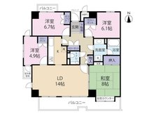 サンマンションドゥーシェ浦和常盤　７階部分 4LDK、価格7980万円、専有面積96.24㎡