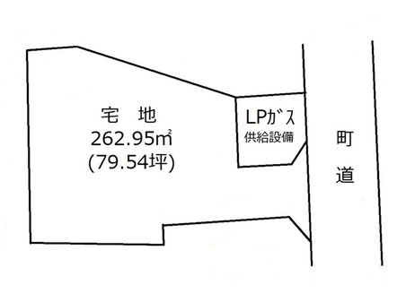 大字下之宮（新町駅） 795万円 土地価格795万円、土地面積262.95㎡やや不整形ですが79坪の広さです。