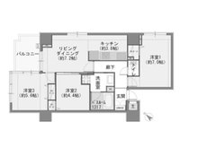 プリミテージュ新横浜 3LDK、価格3999万円、専有面積61.44㎡、バルコニー面積5.67㎡3LDK　61.44㎡　新耐震基準マンション♪