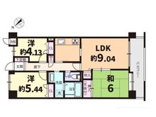 武蔵浦和第３ローヤルコーポ 3LDK、価格2898万円、専有面積65.95㎡、バルコニー面積8.7㎡■各室に収納を備えた南西向き3ＬＤＫ！