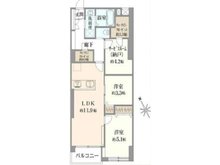 上板橋ハウス 2LDK、価格3199万円、専有面積59.43㎡、バルコニー面積2.99㎡