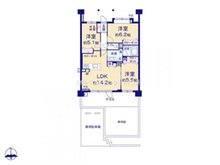 コスモシティ戸田グランキューブ 3LDK、価格4498万円、専有面積67.64㎡専用庭＆専有駐車場付きの1階部分のお住まい！戸建て感覚を味わうことができます。