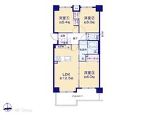 レクセルマンション西川口第2 3LDK、価格2890万円、専有面積62.5㎡、バルコニー面積8.55㎡