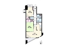ザ・バーデン川口西青木 2LDK、価格3370万円、専有面積58.95㎡和室を開放してリビングとつなげると、より空間を広く見せることができます。
