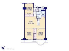 浦和白幡東高層住宅1号棟 3LDK、価格2890万円、専有面積70.79㎡、バルコニー面積7.98㎡