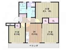 別所沼パークマンション503 3DK、価格1499万円、専有面積53.24㎡、バルコニー面積7.13㎡■各室に収納を備えた南向き3ＤＫ！