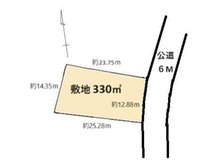 大槻（片岡駅） 160万円 土地価格160万円、土地面積330㎡区画図