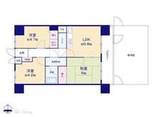 ライオンズマンション春日部第3 3DK、価格1280万円、専有面積51.04㎡、バルコニー面積7.54㎡