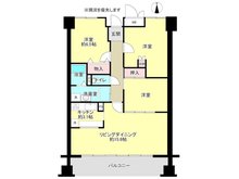 中古マンション　ビオラ田町 3LDK、価格1740万円、専有面積87.1㎡、バルコニー面積12㎡現況を優先します。