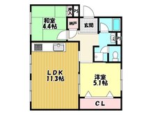釈尊寺第一住宅第12号棟 2LDK、価格690万円、専有面積51.7㎡