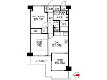 【イトーピア田辺】３階部分 3DK、価格1680万円、専有面積53.73㎡、バルコニー面積9.94㎡