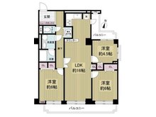 東灘レックスマンション 3LDK、価格3380万円、専有面積80.61㎡、バルコニー面積11.2㎡