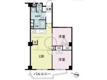 岡本センチュリーマンション 2LDK、価格1880万円、専有面積52.08㎡、バルコニー面積6.42㎡