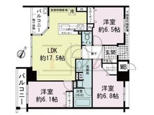 アパタワーズ神戸三宮 3LDK、価格5880万円、専有面積78.99㎡、バルコニー面積8㎡