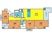 本山センチュリーマンション 4LDK、価格6580万円、専有面積88.48㎡、バルコニー面積9.9㎡