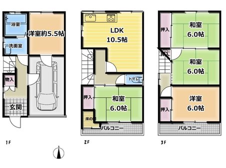新上小阪（八戸ノ里駅） 1680万円 1680万円、5LDK、土地面積60.92㎡、建物面積108.63㎡