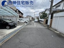 神陵台５ 2680万円 前面道路は幅員約6ｍとゆったりしております。交通量も少なめで安心の住環境です。現地（2024年1月19日）撮影