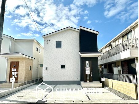 Livele　Garden.S　姫路市広畑区清水町　全３邸　【一戸建て】 現地写真（外観） 【１号地】 雨で汚れを落とし、耐久性・耐候性に優れた外壁を使用しています。
