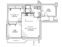 レック六甲マンション 2LDK+S（納戸）、価格1350万円、専有面積73.79㎡、バルコニー面積5.92㎡