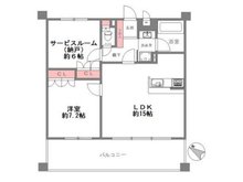 リーガル新神戸パークサイド 1LDK+S（納戸）、価格3298万円、専有面積60.53㎡、バルコニー面積16.28㎡
