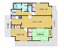 プリオーレ美山台２番館 3LDK、価格1480万円、専有面積76.18㎡、バルコニー面積25.42㎡