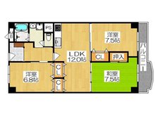労住かどまハイツ　B棟 3LDK、価格1690万円、専有面積75.32㎡、バルコニー面積7.41㎡セカンドハウスでご使用されており、室内大変キレイな状態です♪