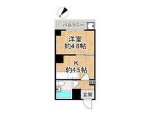 千林ビューティーハイツ 1DK、価格460万円、専有面積22.76㎡、バルコニー面積1㎡