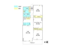 うえほんまちハイハイタウン 2LDK+S（納戸）、価格4180万円、専有面積68.18㎡、バルコニー面積10㎡