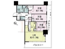 シティタワー神戸三宮 3LDK、価格9980万円、専有面積74.06㎡、バルコニー面積28.02㎡