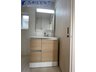 藤が丘２（藤江駅） 3880万円 洗面台のシャワーはインナーホース式ですっきりしております。洗面横には洗濯機スペースがございます。現地（2024年4月5日）撮影