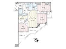 マイアール明石松の内邸 3LDK、価格2680万円、専有面積63.6㎡、バルコニー面積16.66㎡
