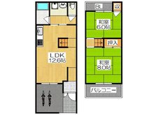 岸和田３（住道駅） 780万円 780万円、2LDK、土地面積40.41㎡、建物面積46.6㎡全居室６帖以上の２ＬＤＫの間取りです♪