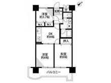 ヒルズ兵庫 3DK、価格1390万円、専有面積49.2㎡、バルコニー面積8.33㎡間取図