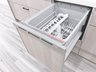 今津南２（放出駅） 3380万円 現地（2024年2月）撮影。 キッチンは便利な食洗機付き。家事の負担が軽減され大変便利♪手洗いよりも節水効果もあります。忙しい方にオススメの設備です！
