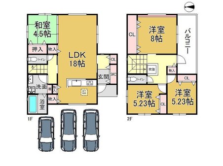 大字市場（尺土駅） 2798万円 駐車スペース３台可能！！