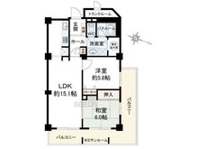 神戸パークシティA棟 2LDK、価格1780万円、専有面積65.01㎡、バルコニー面積16.58㎡
