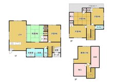 岩畠２ 1780万円 1780万円、6LDK、土地面積224.27㎡、建物面積124.73㎡ゆとりの6LDK・珍しいユニークな3階居室付き！