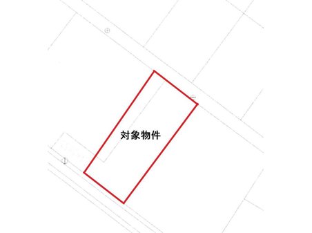華浦２ 680万円 土地価格680万円、土地面積282.12㎡対象地、区画図。長方形地。