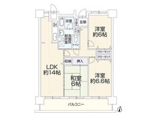 バルミー松永駅前 3LDK、価格1999万円、専有面積72.78㎡、バルコニー面積13.09㎡3LDK。和室もあります。各部屋収納付き。