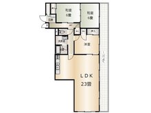 南方パークマンション 3LDK、価格1480万円、専有面積94.34㎡、バルコニー面積23.85㎡◆専有面積95㎡弱の広々空間です。