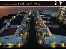 【Sunsストリート可部】 光と緑が織りなす全22戸の新しい街！周辺に生活便利施設充実！駅徒歩８分の好立地♪　【一戸建て】 街並完成予想図